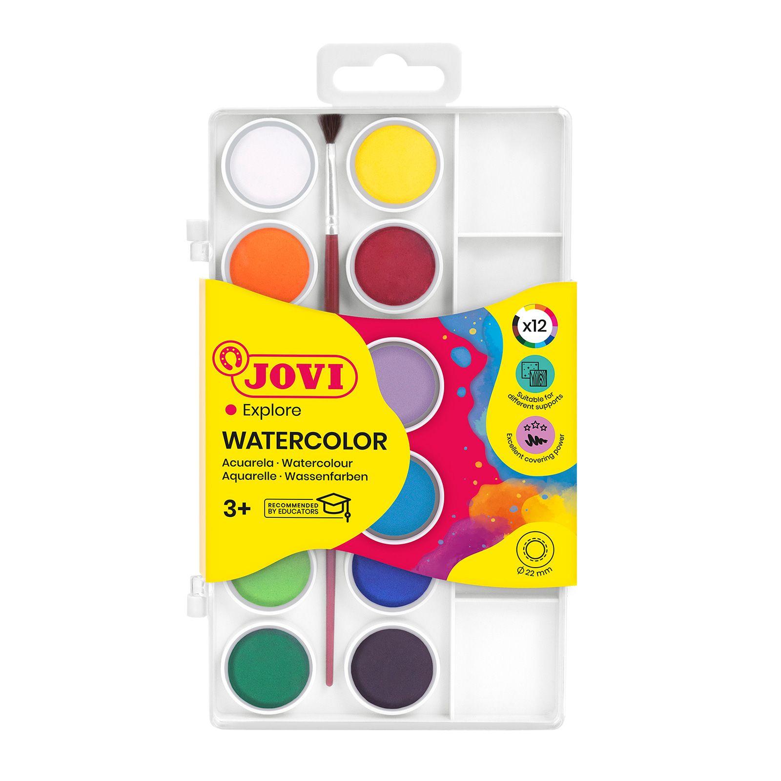 ACUARELA JOVI 12 COLORES SURTIDOS 800/12
